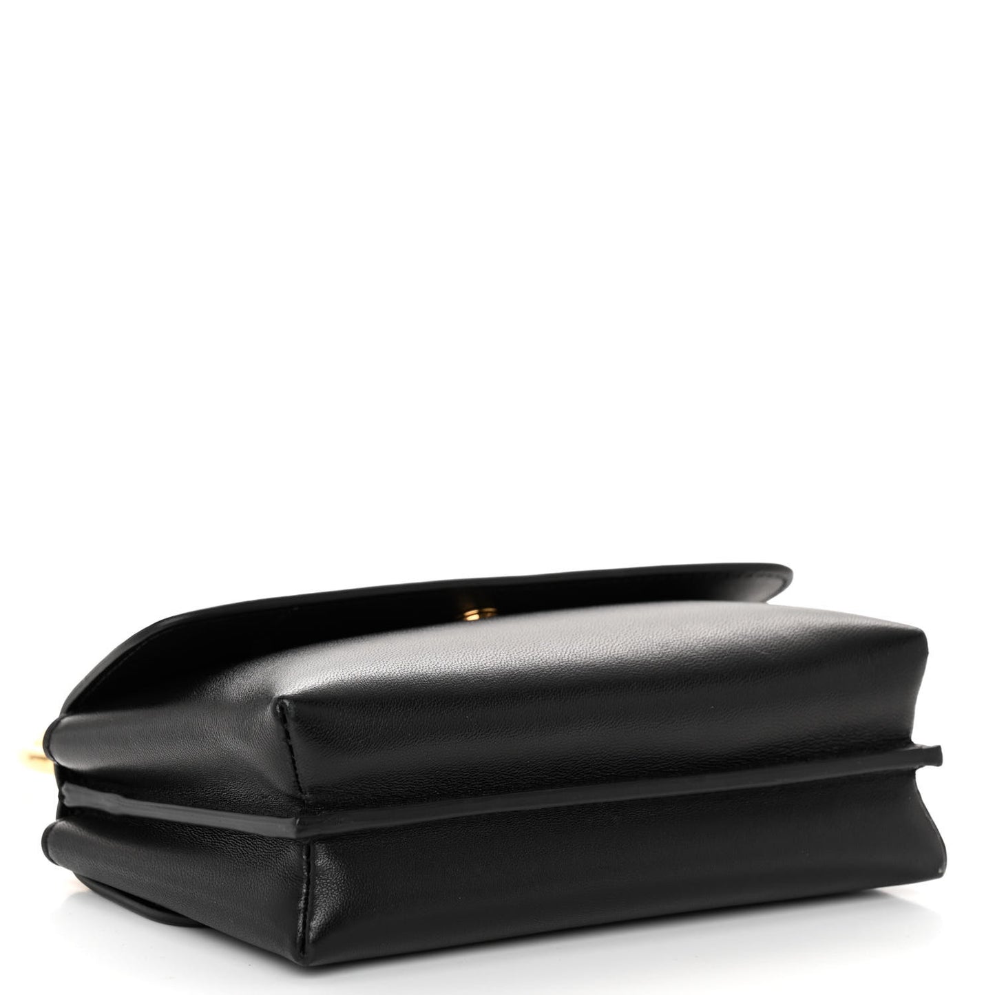 Nappa Calfskin Medusa Ring Evening Clutch Bag Black