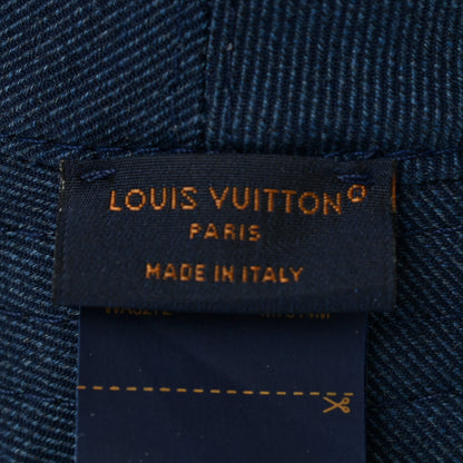 Louis Vuitton Nylon Wool Monogram Reversible MNG Rain Bucket Hat M Black Navy 15 of 16