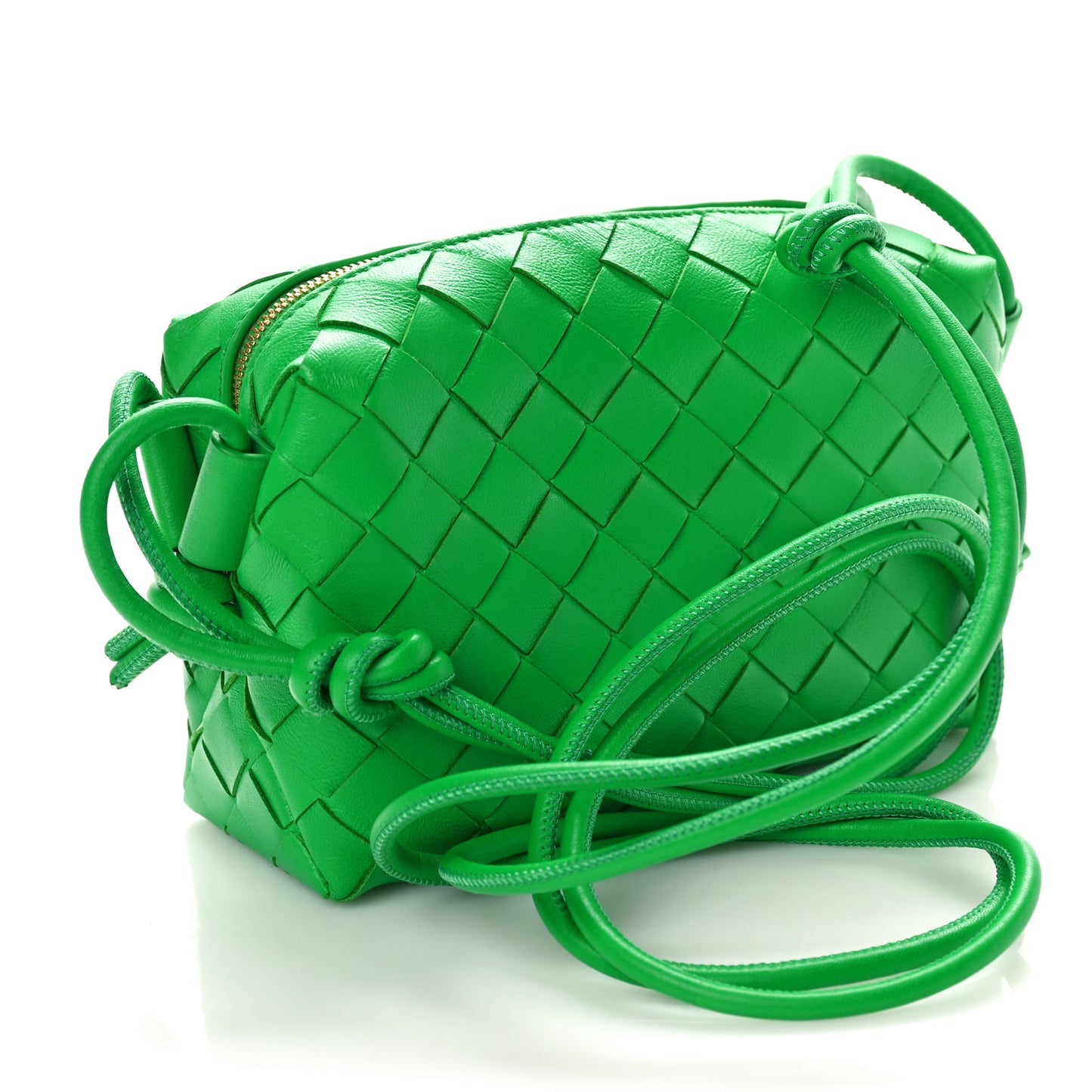 Nappa Intrecciato Mini Loop Camera Bag Parakeet