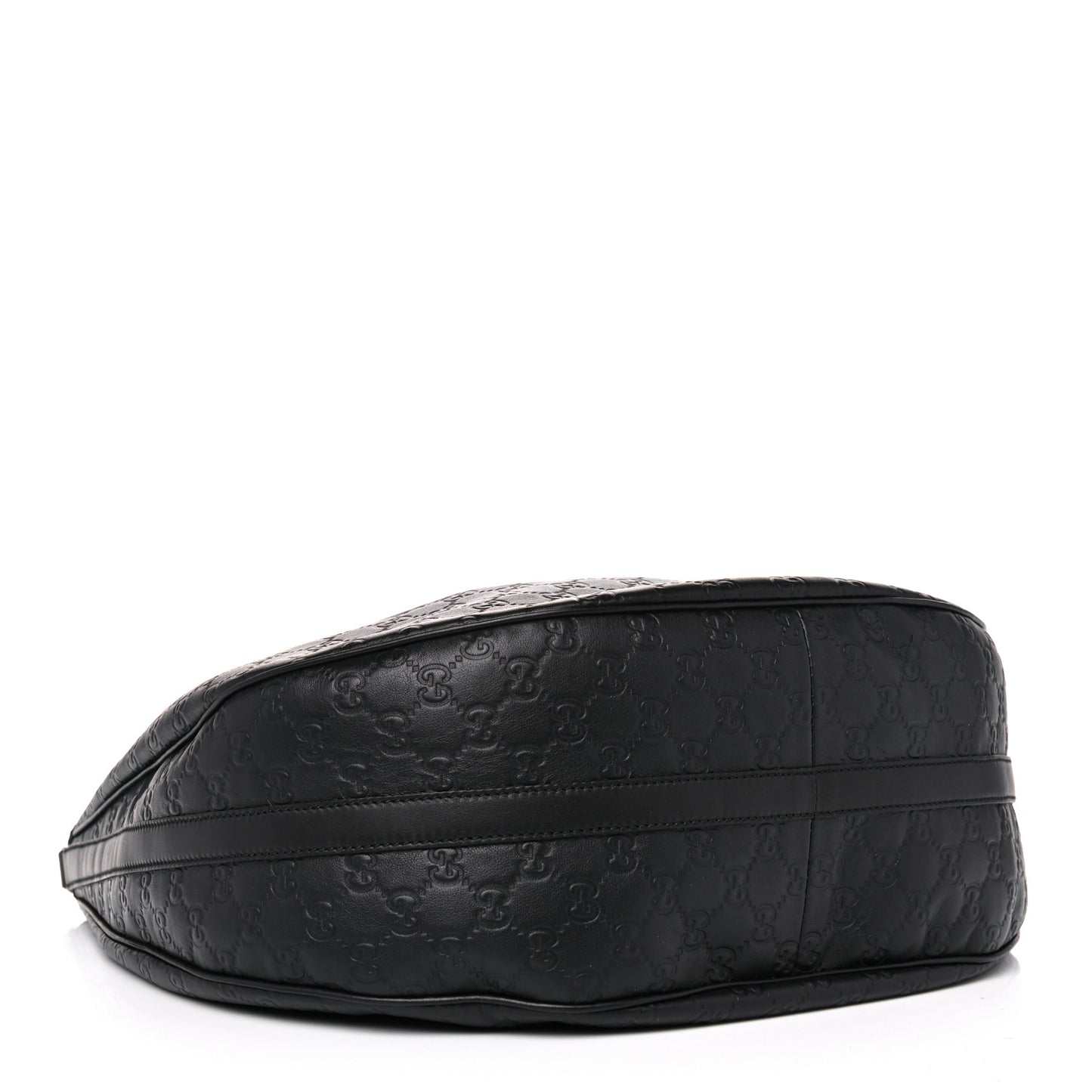 Guccissima Large GG Twins Hobo Black