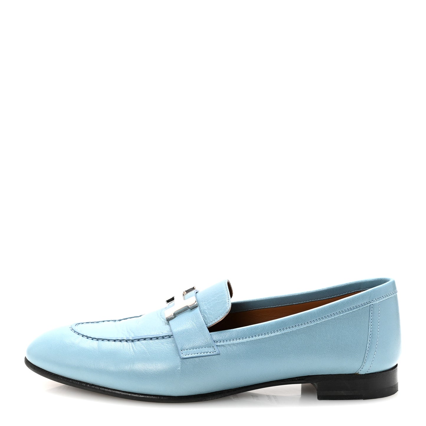 Goatskin Paris Loafers 38.5 Bleu Dorset