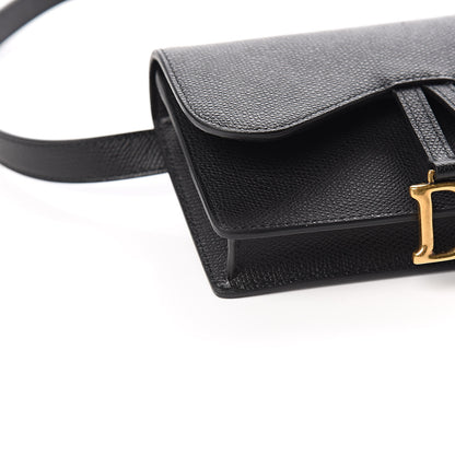 Christian Dior Grained Calfskin Saddle Belt Bag Black 9 of 11