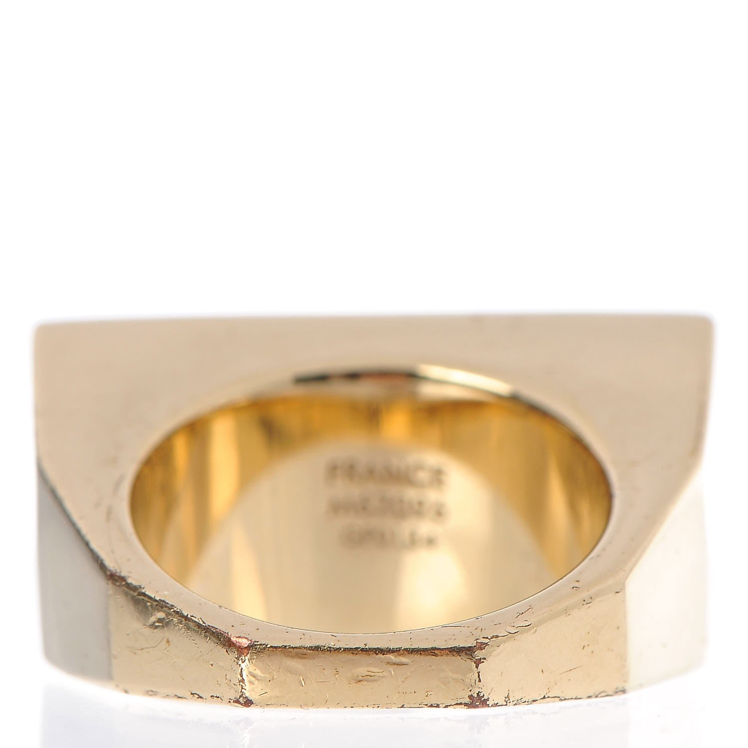 Louis Vuitton Resin Swarovski Crystal Inclusion Ring 6.5 Gold 5 of 6