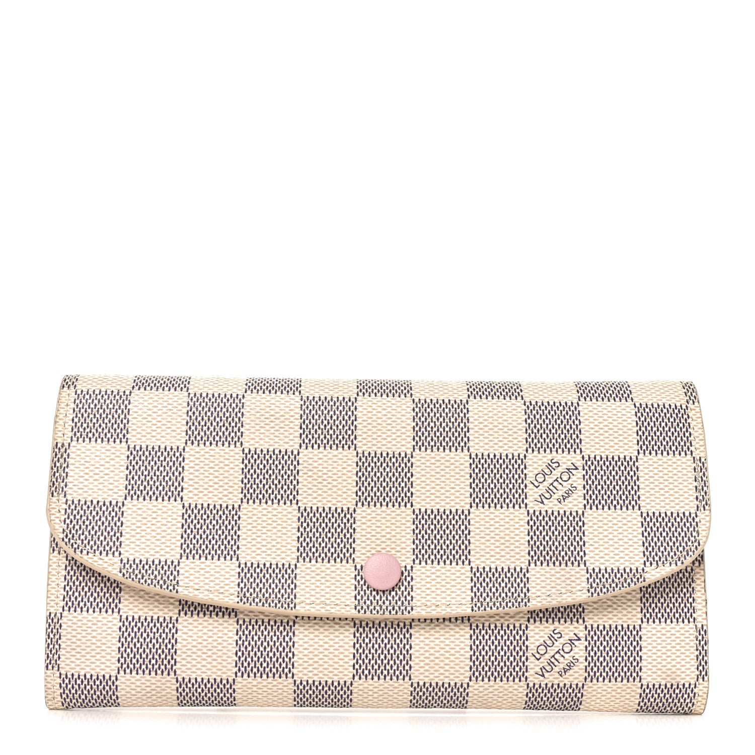 Louis Vuitton Damier Azur Emilie Wallet Rose Ballerine 1 of 6