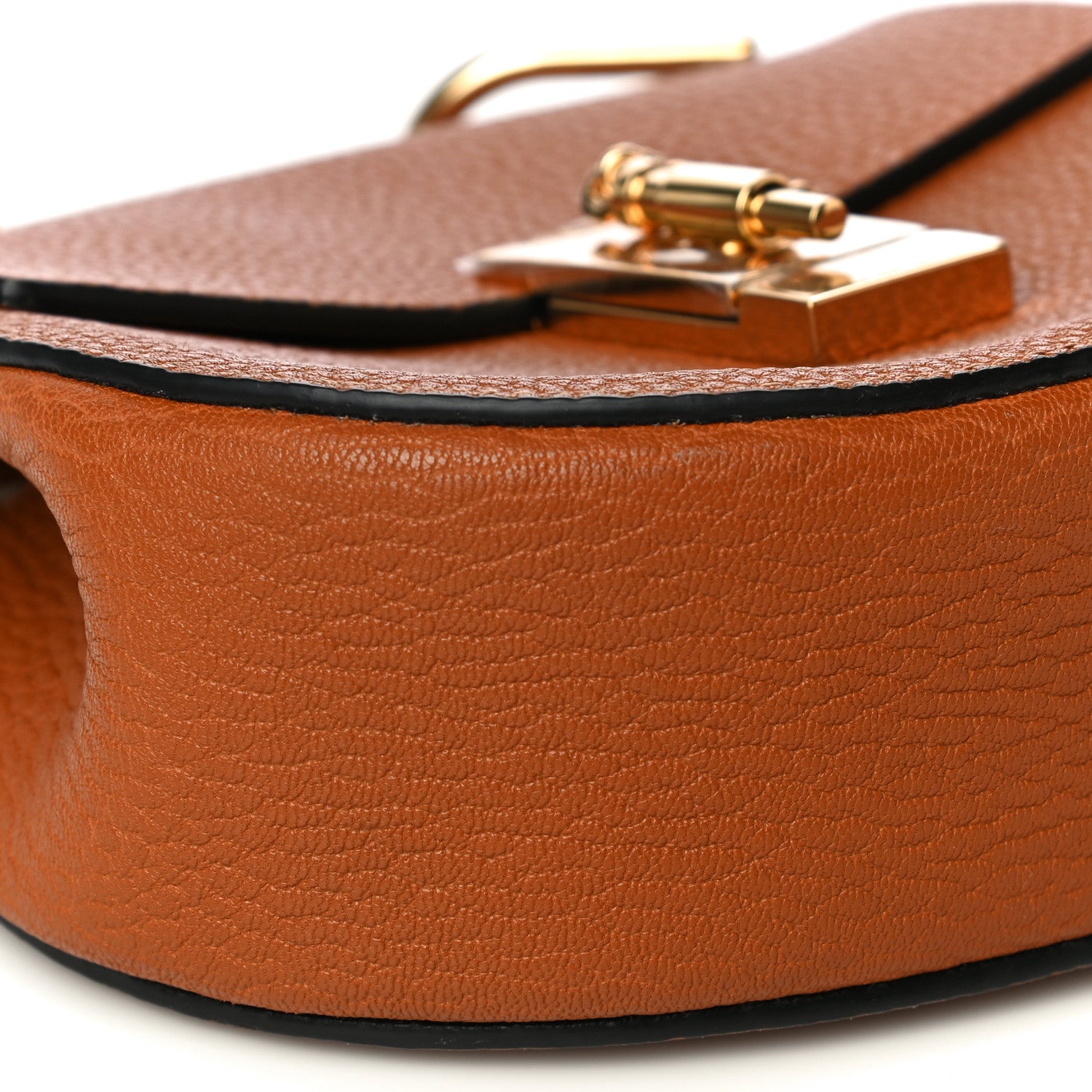 Chloe Grained Lambskin Drew Shoulder Bag Caramel 9 of 10