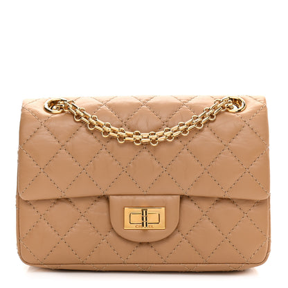 Chanel Aged Calfskin Quilted 2.55 Reissue Mini Flap Beige 1 of 11