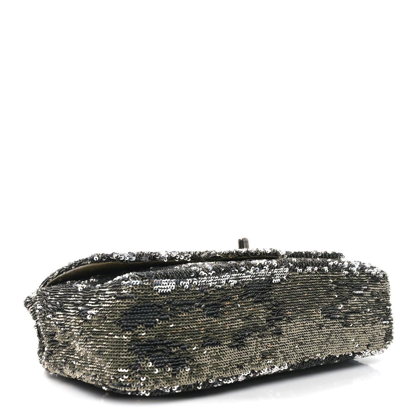 Sequin Coco Cuba Medium Single Flap Khaki