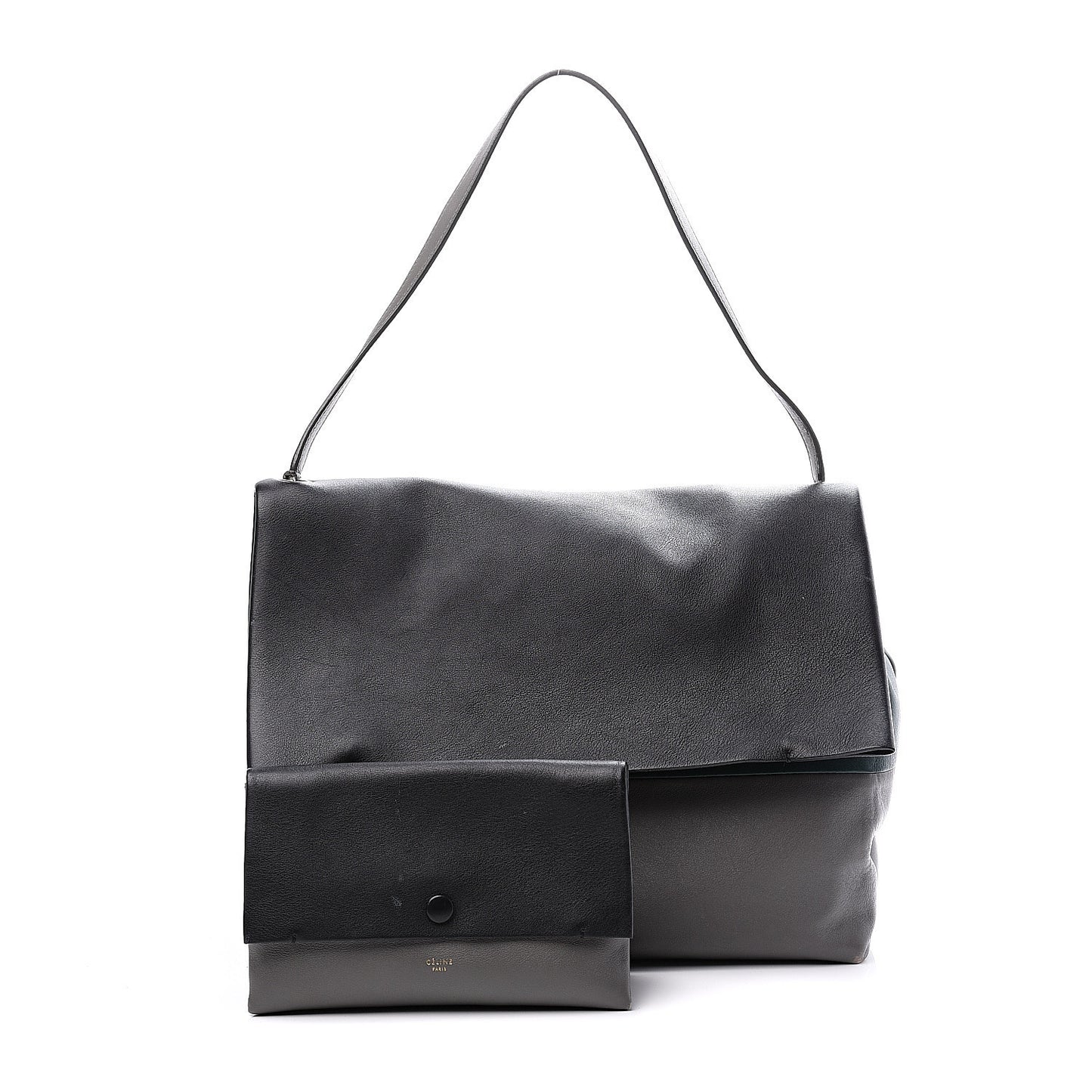 Calfskin All Soft Shoulder Bag Grey