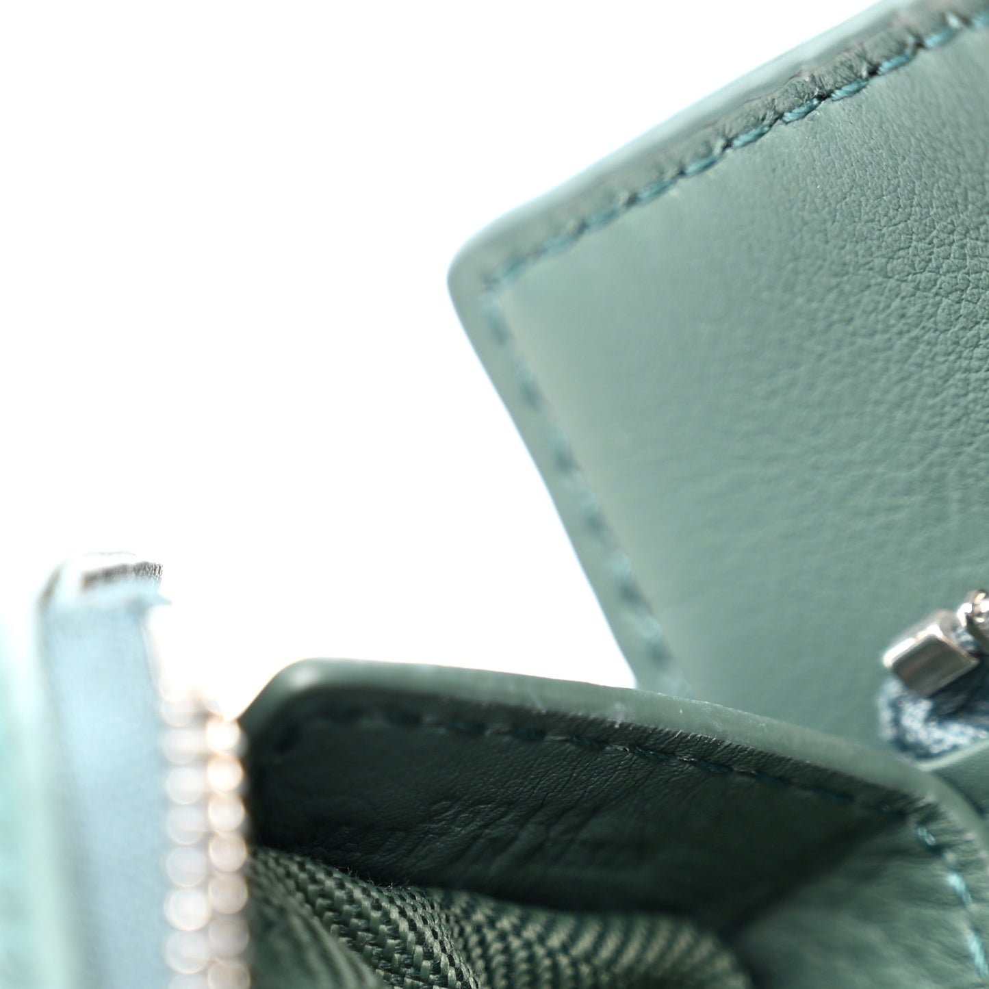 X SUNA FUJITA Shiny Calfskin Mini Octopus Puzzle Edge Bag Vetiver