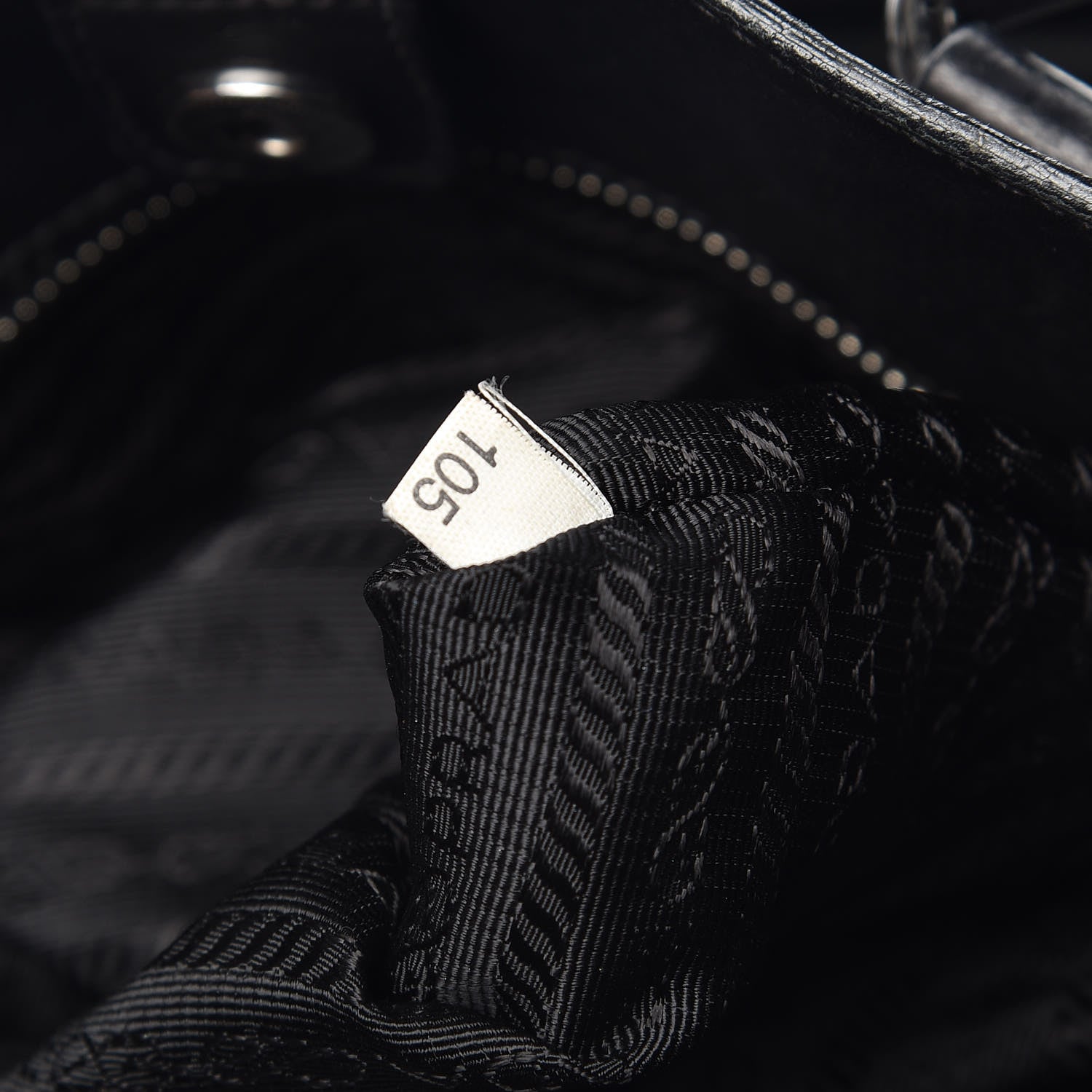 Prada Calfskin Zebra Striped Tote Bag Black 8 of 15
