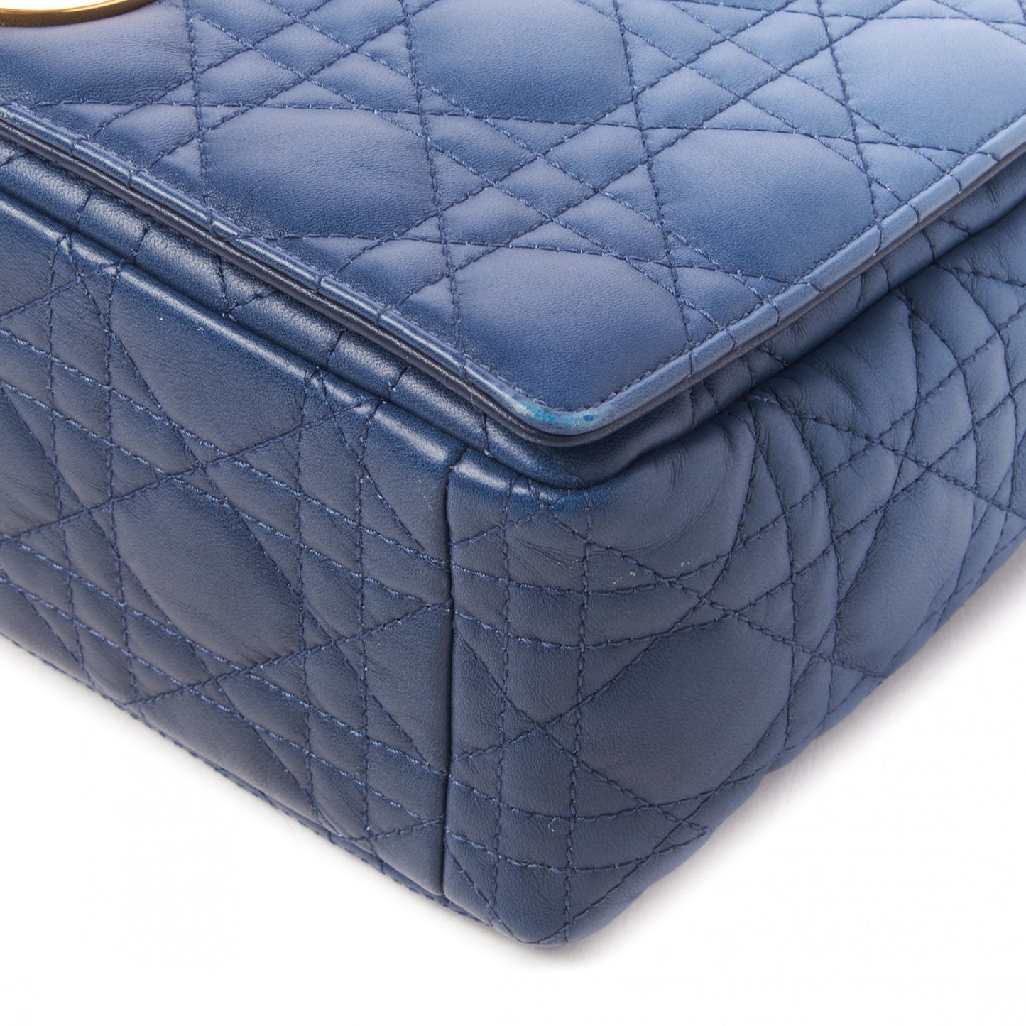 Lambskin Cannage Gradient Large Caro Bag Indigo Blue
