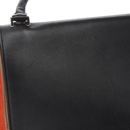 Celine Smooth Calfskin Suede Medium Tri-Color Trapeze Orange 5 of 8