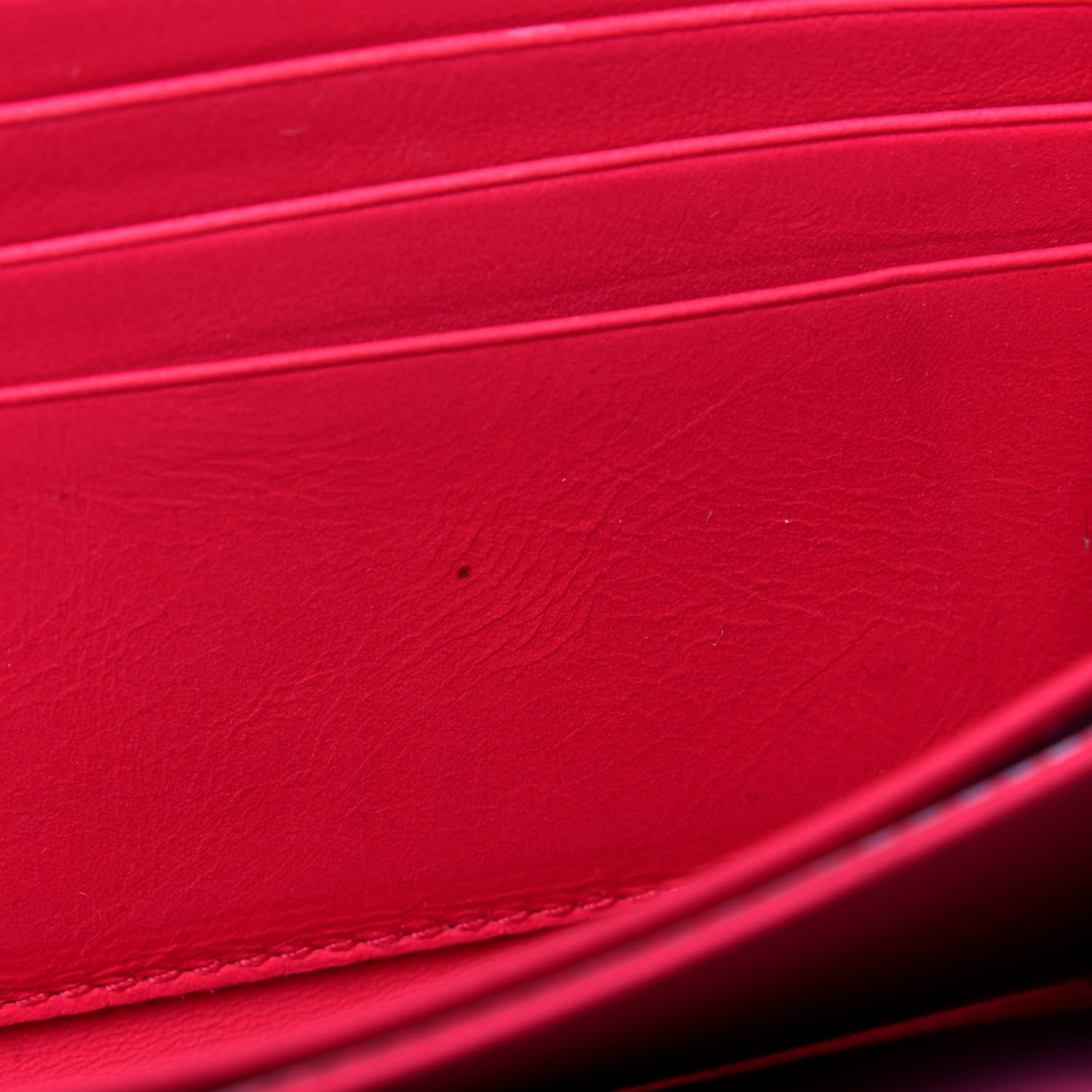 Christian Dior Lambskin Cannage Lady Dior Zip Wallet Fuchsia 9 of 19