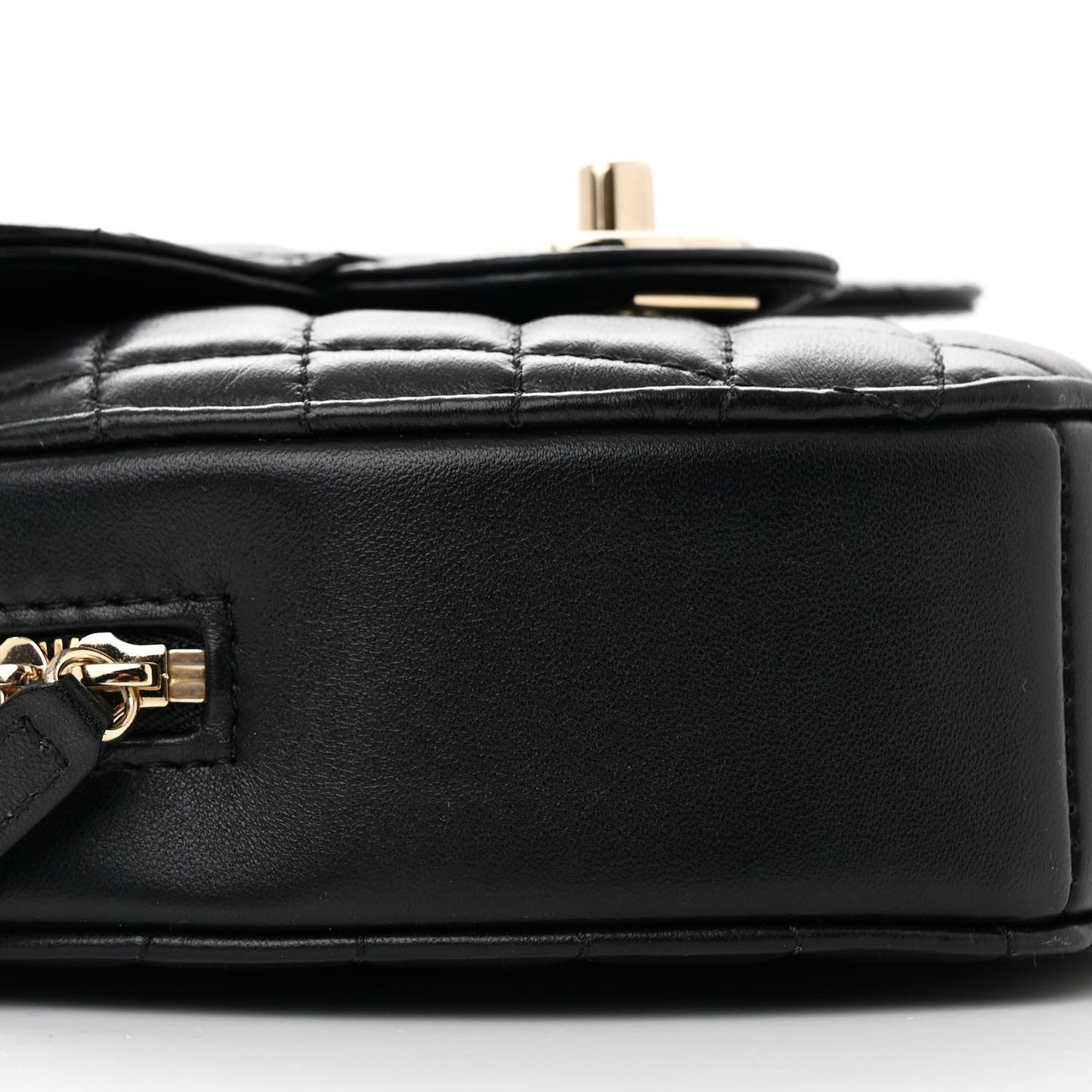 Lambskin Quilted CC In Love Heart Bag Black