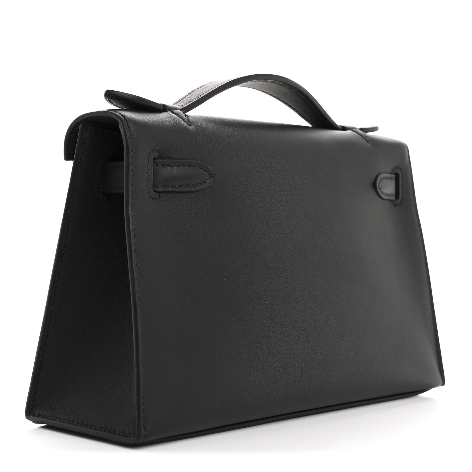 Hermes Swift Kelly Pochette Clutch Black 3 of 11