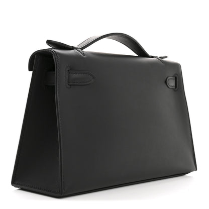 Hermes Swift Kelly Pochette Clutch Black 3 of 11