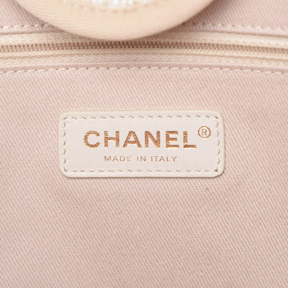 Chanel Canvas Large Deauville Tote Light Beige 7 of 9