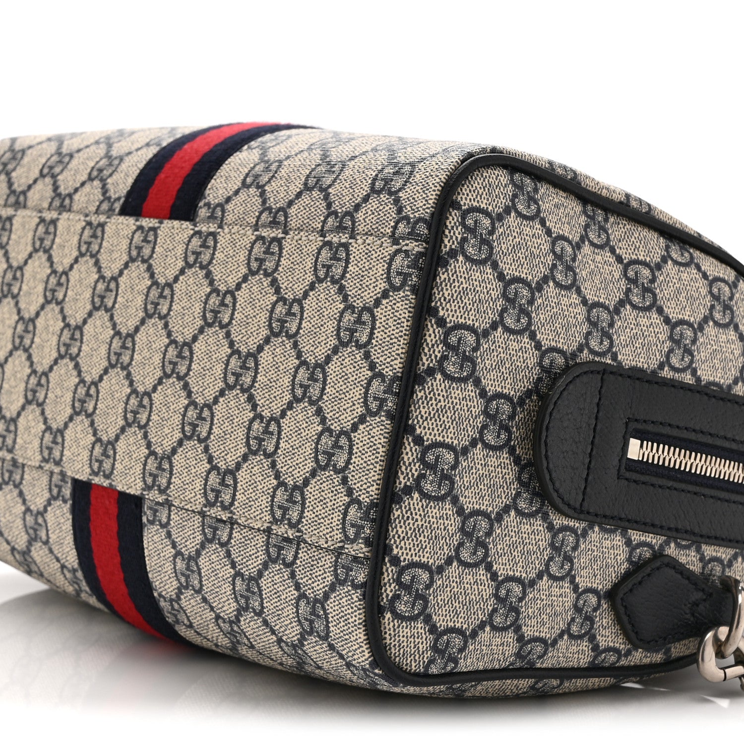 Gucci GG Supreme Monogram Web Small Ophidia Top Handle Bag Beige Blue 11 of 11