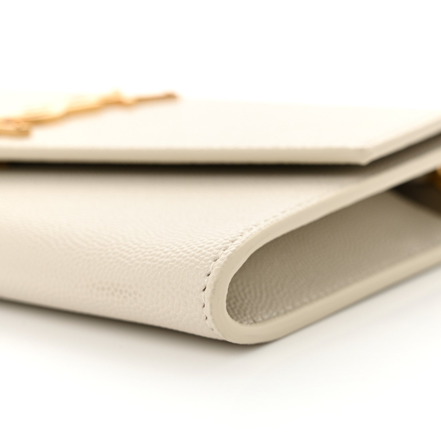 Saint Laurent Grain De Poudre Monogram Uptown Chain Wallet Crema Soft 11 of 12
