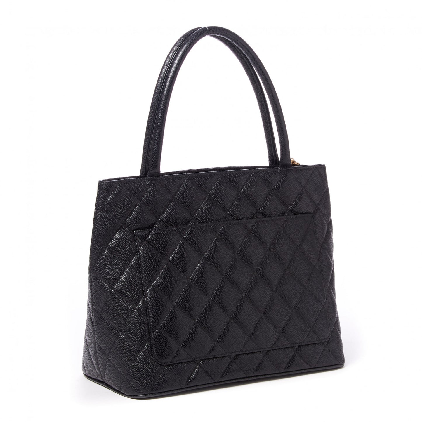 Caviar Quilted Medallion Tote Black