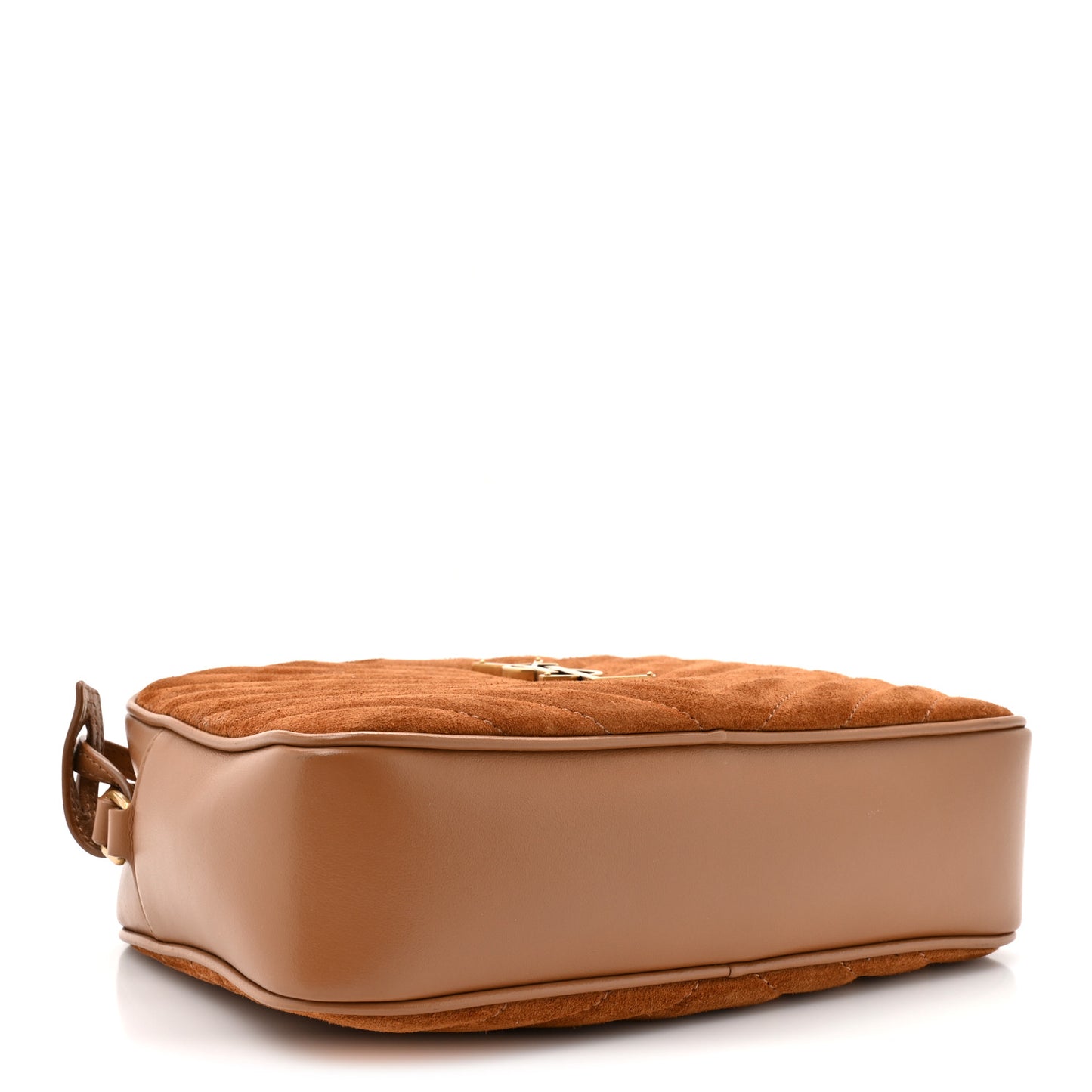 Suede Matelasse Monogram Lou Camera Bag Cinnamon