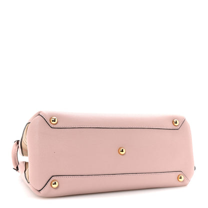 Burberry Derby Calfskin House Check Medium Banner Tote Pale Orchid 4 of 9