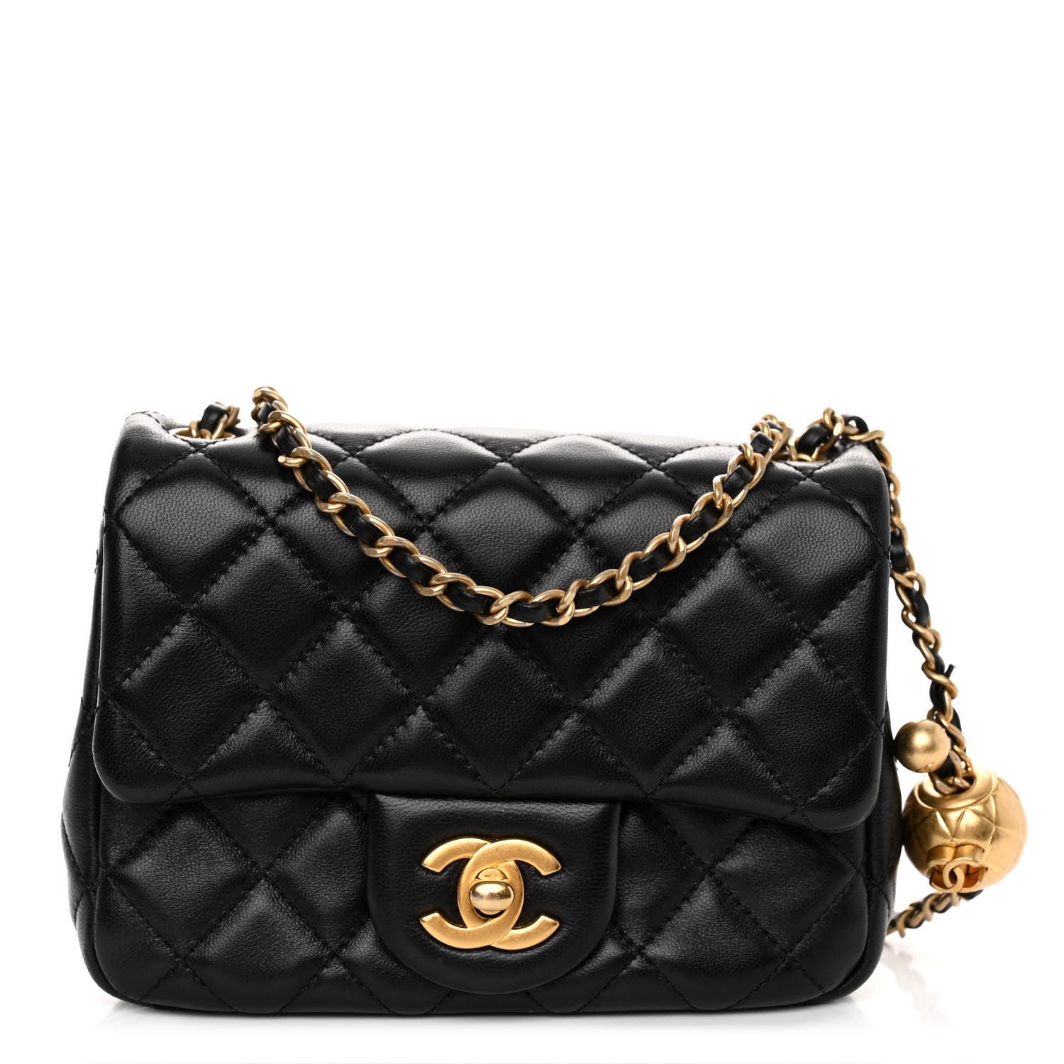 Chanel Lambskin Quilted Mini Pearl Crush Flap Black 1 of 10