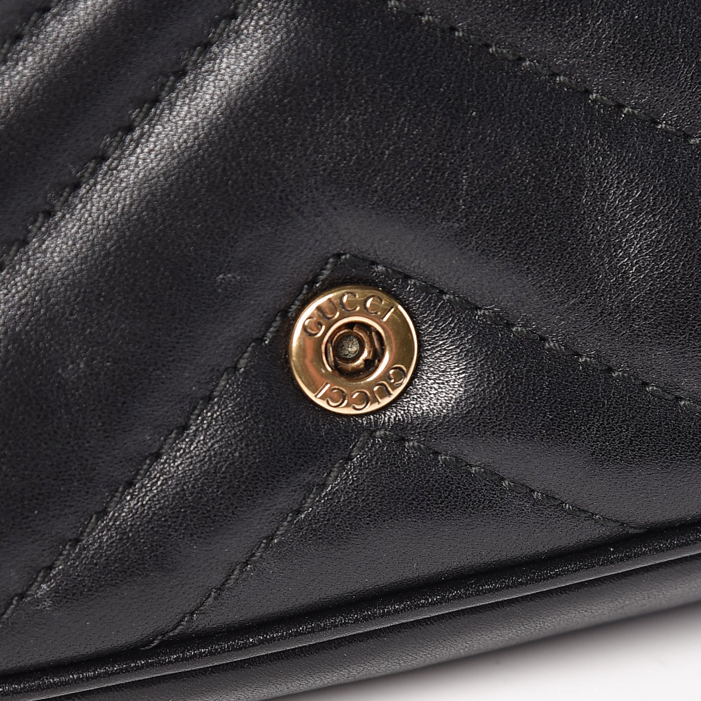 Calfskin Matelasse Super Mini GG Marmont Shoulder Bag Black