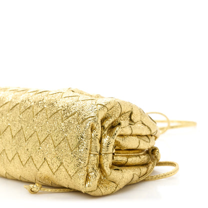 Bottega Veneta Metallic Nappa Intrecciato The Mini Pouch Oro 13 of 13