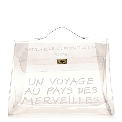 Hermes Vinyl Souvenir De L'Exposition Kelly Transparent 1 of 8