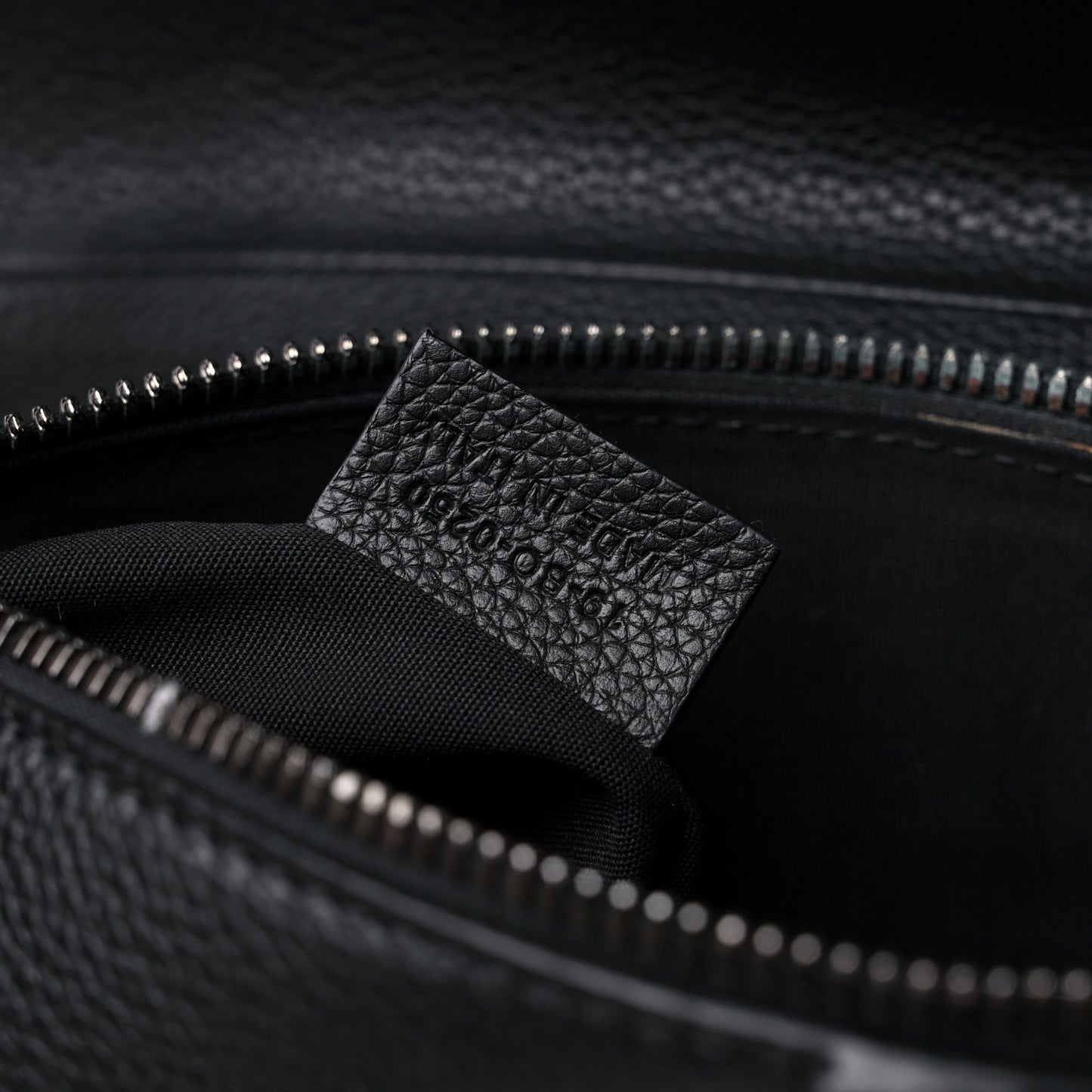 X SHAWN STUSSY Grained Calfskin Saddle Bag Black