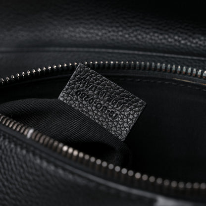 Christian Dior X SHAWN STUSSY Grained Calfskin Saddle Bag Black 7 of 12
