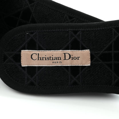 Christian Dior Velvet Cannage Chez Moi Slide Sandal 36.5 Black 7 of 8