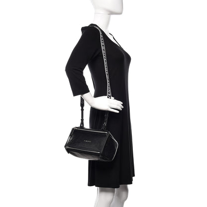 Givenchy Crinkled Patent Deerskin Mini Pandora Black 2 of 11