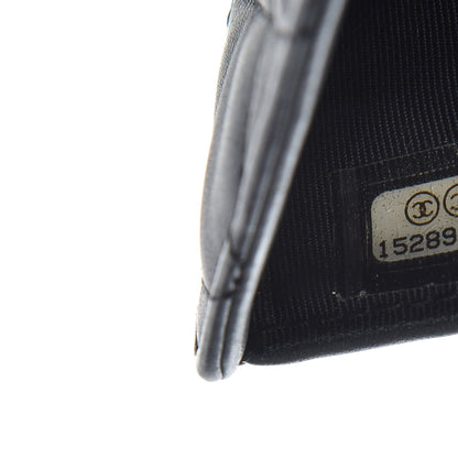 Chanel Lambskin Quilted Zipped Pocket Wallet Black 7 of 8
