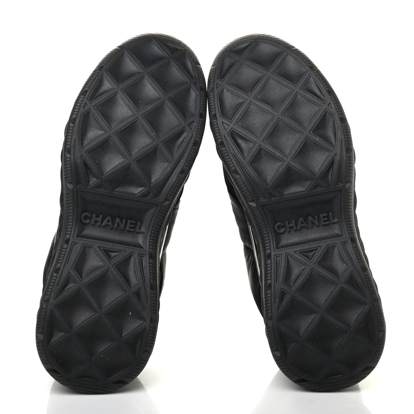 Nylon Suede Calfskin CC Sneakers 36.5 Black