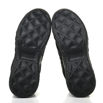 Chanel Nylon Suede Calfskin CC Sneakers 36.5 Black 5 of 8