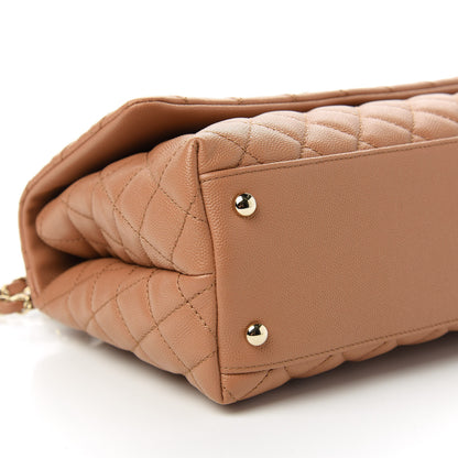 Chanel Caviar Quilted Small Coco Handle Flap Brown 6 of 11