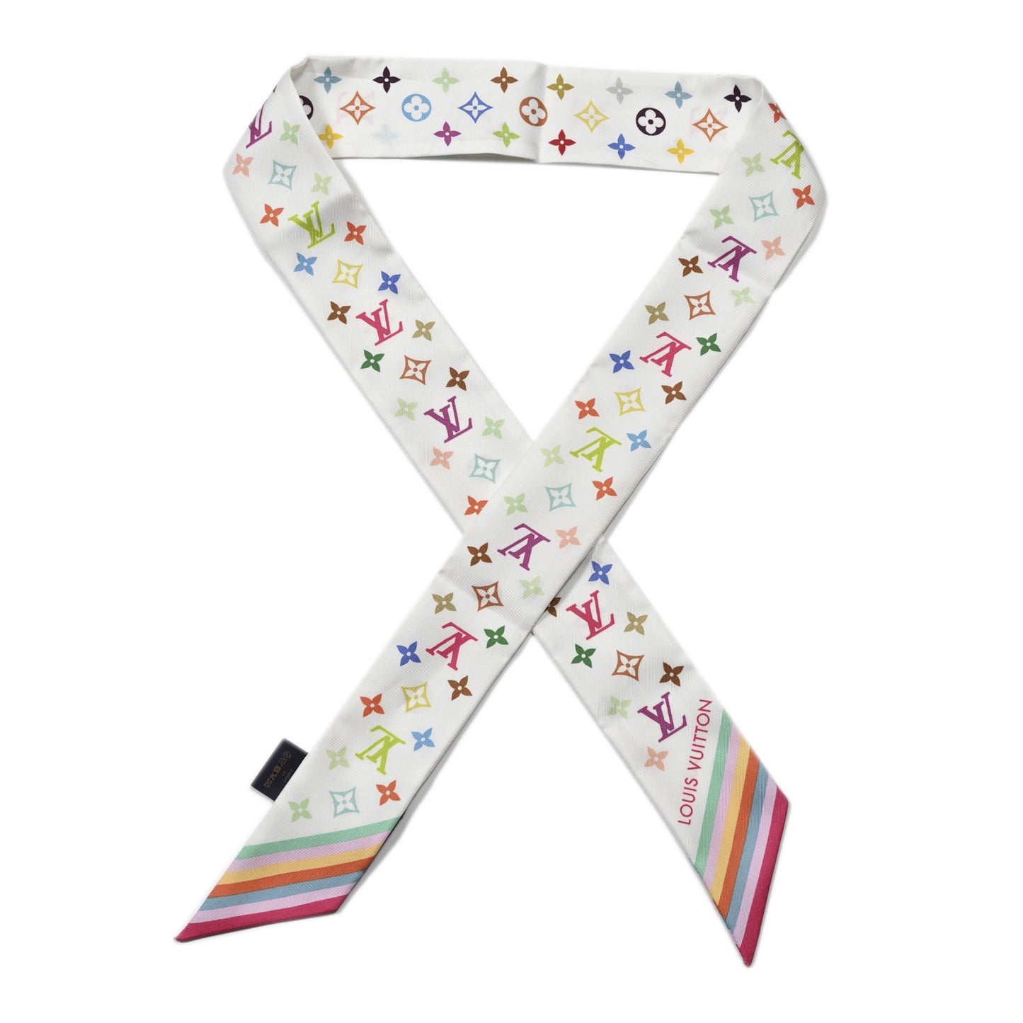 LV X TM Silk Monogram Multicolor BB Bandeau White