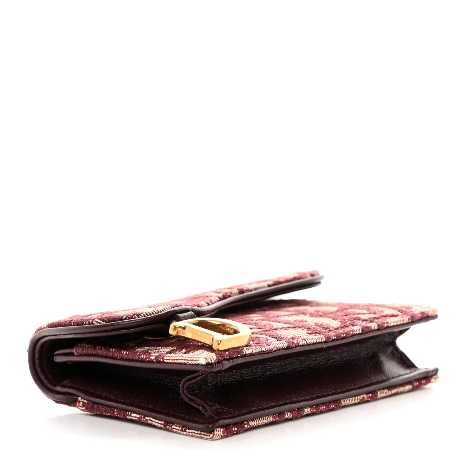 Christian Dior Oblique Saddle Card Holder Bordeaux 4 of 11