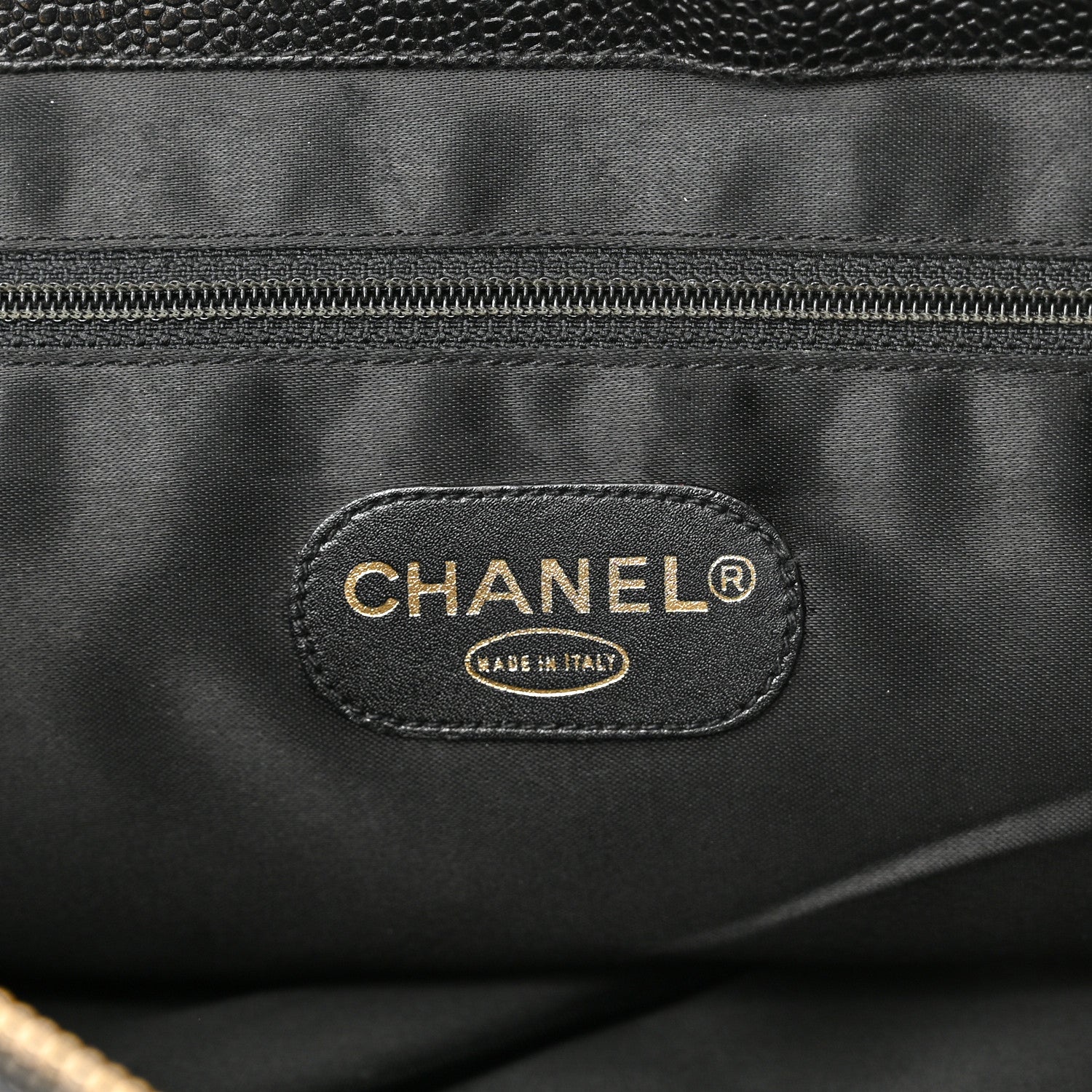 Chanel Caviar CC Shopper Tote Black 5 of 12