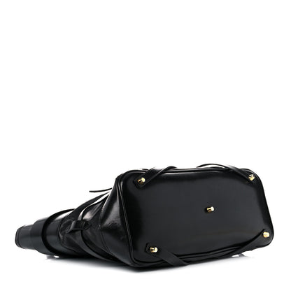 Burberry Lambskin Bridle Calfskin Medium Landscape Lynher Tote Black 3 of 18