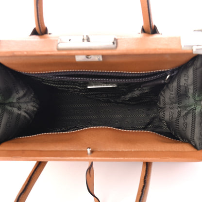 Prada Goatskin Cerniera Doctor Bag Light Brown 4 of 4