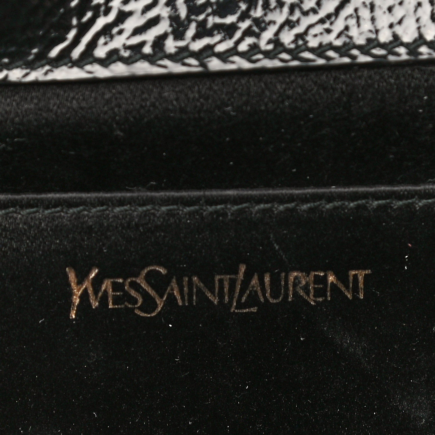 Saint Laurent Textured Patent Monogram Large Belle De Jour Clutch Black 5 of 13