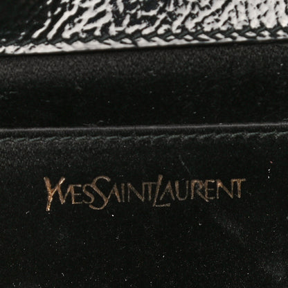 Saint Laurent Textured Patent Monogram Large Belle De Jour Clutch Black 5 of 13