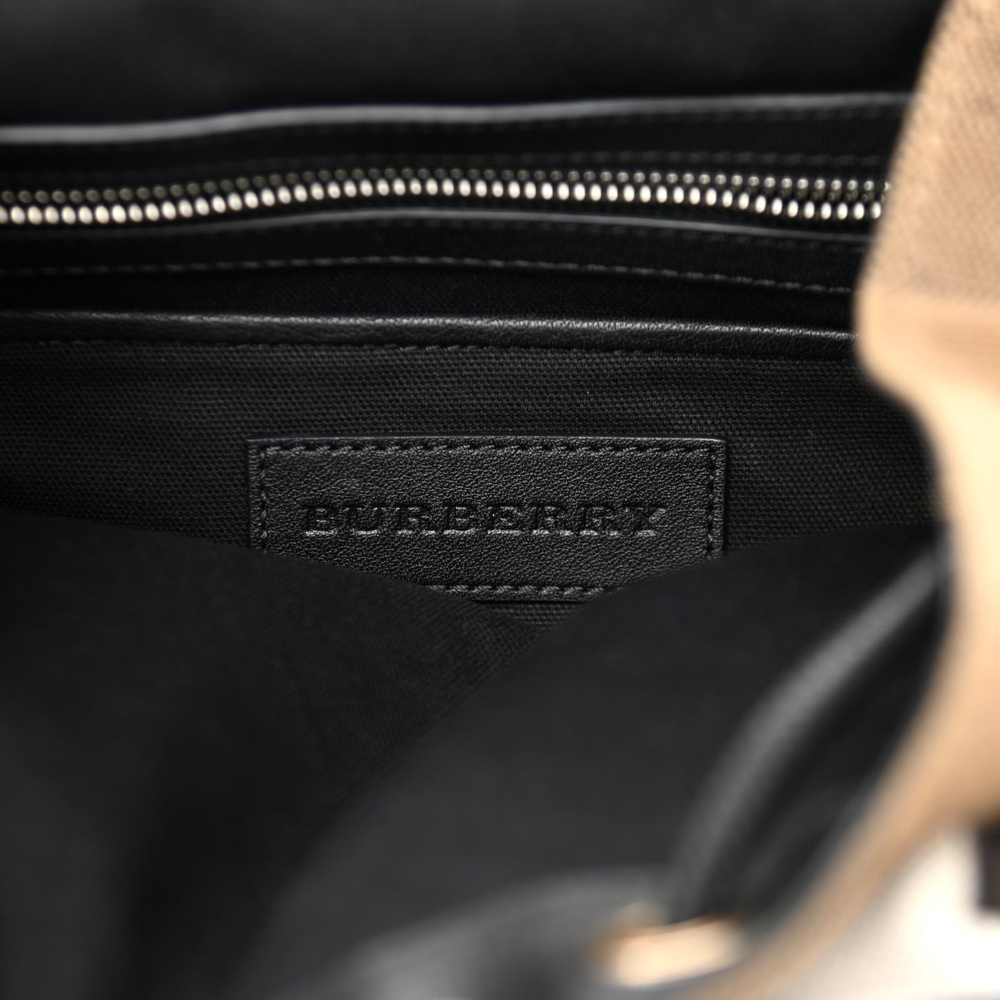 Canvas Mega Check Medium Rucksack Backpack Black