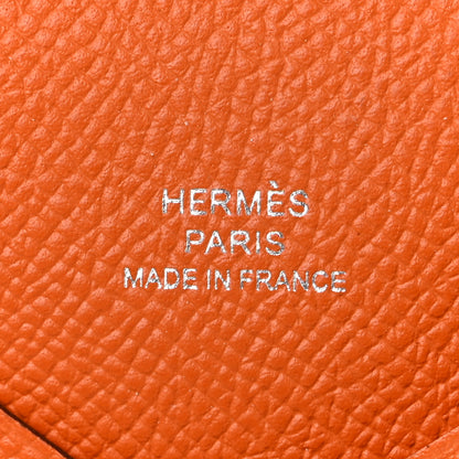 Hermes Epsom Calvi Card Case Orange 6 of 9