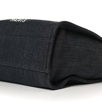 Chanel Denim Small Deauville Tote Dark Blue 10 of 14