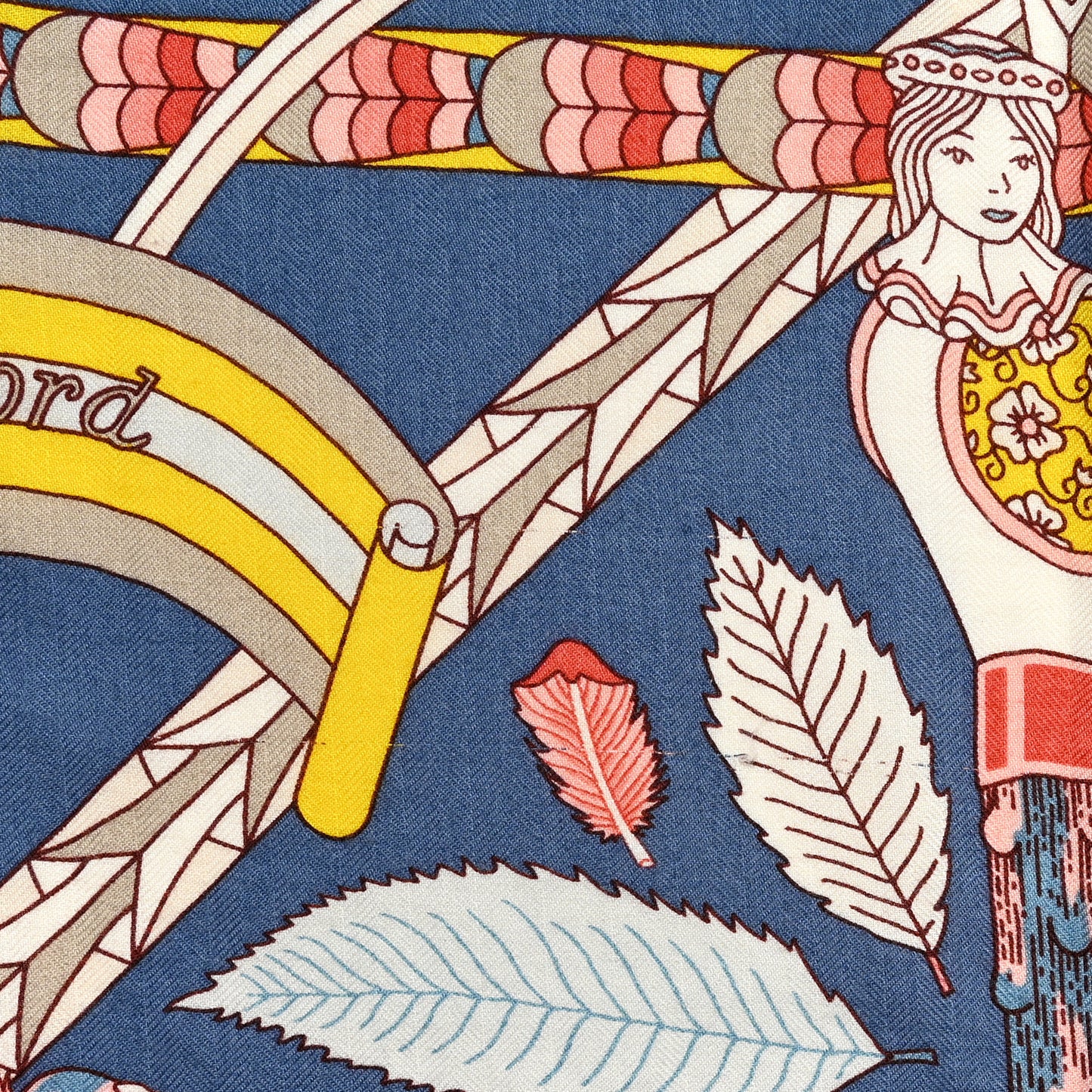 Cashmere Silk L'Ombrelle Magique Shawl 140 Bleu Jean Vieux Rose