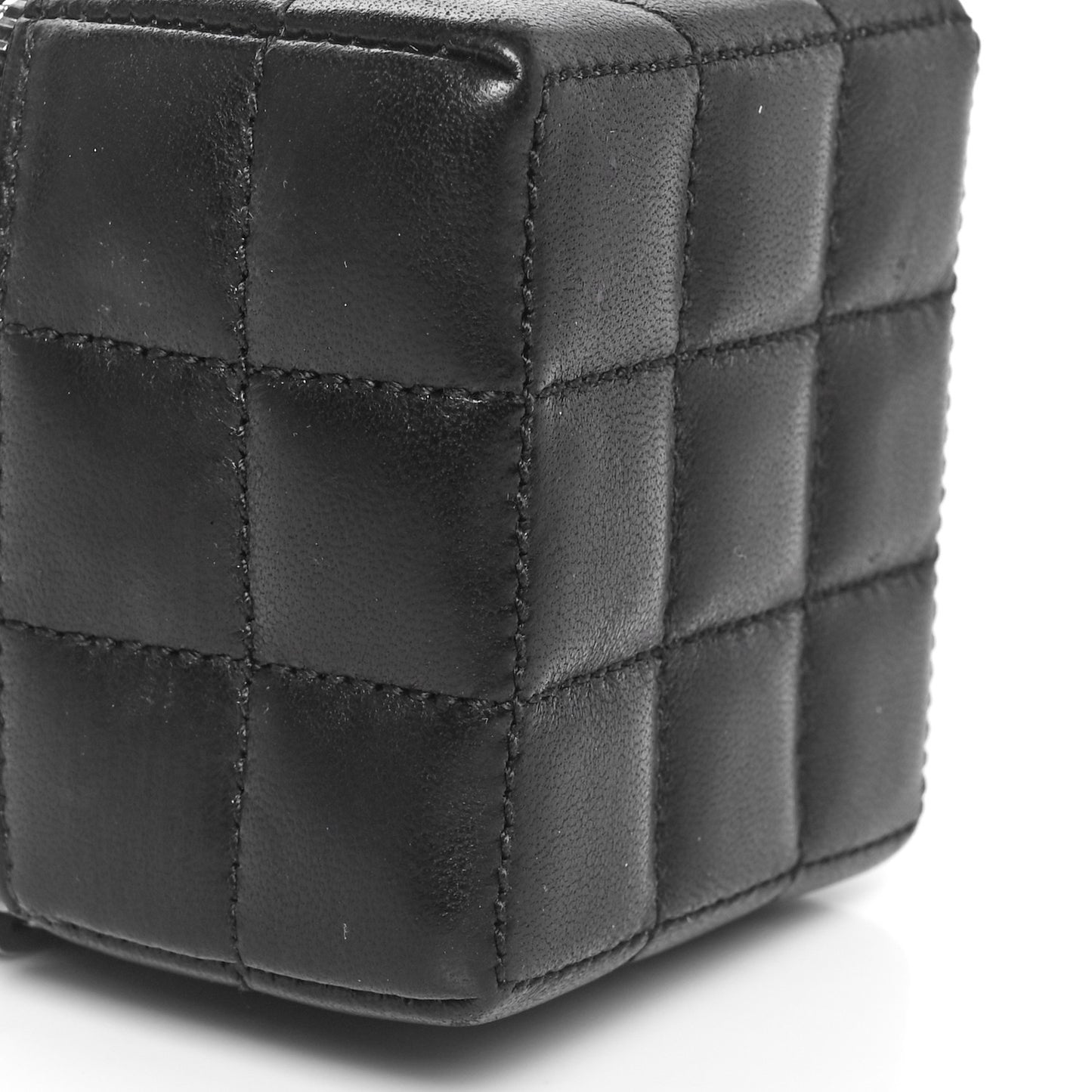 Lambskin Cassandre Matelasse Carre Mini Cube On Chain Black